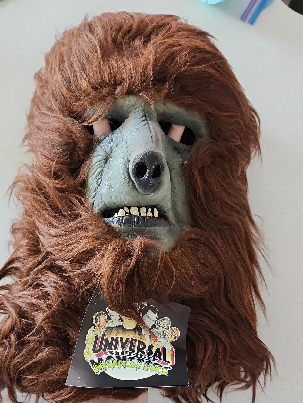 Vintage Universal Monsters Brown Werewolf Wolf Man Costume Mask